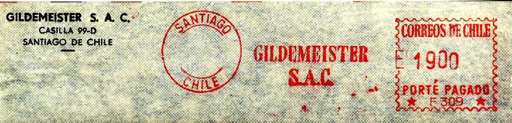 1949 schließt Siemens & Halske mit Gildemeister in Santiago einen Vertretungsvertrag ab. Anfang des 20.