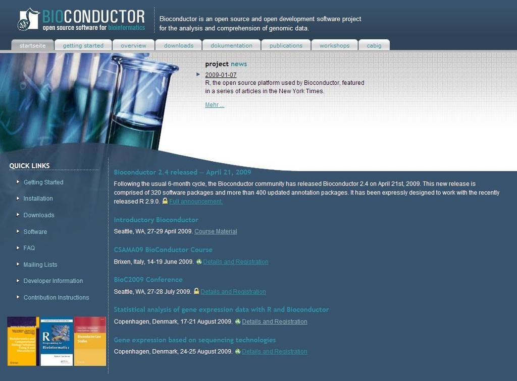 Was ist BioConductor? http://www.bioconductor.