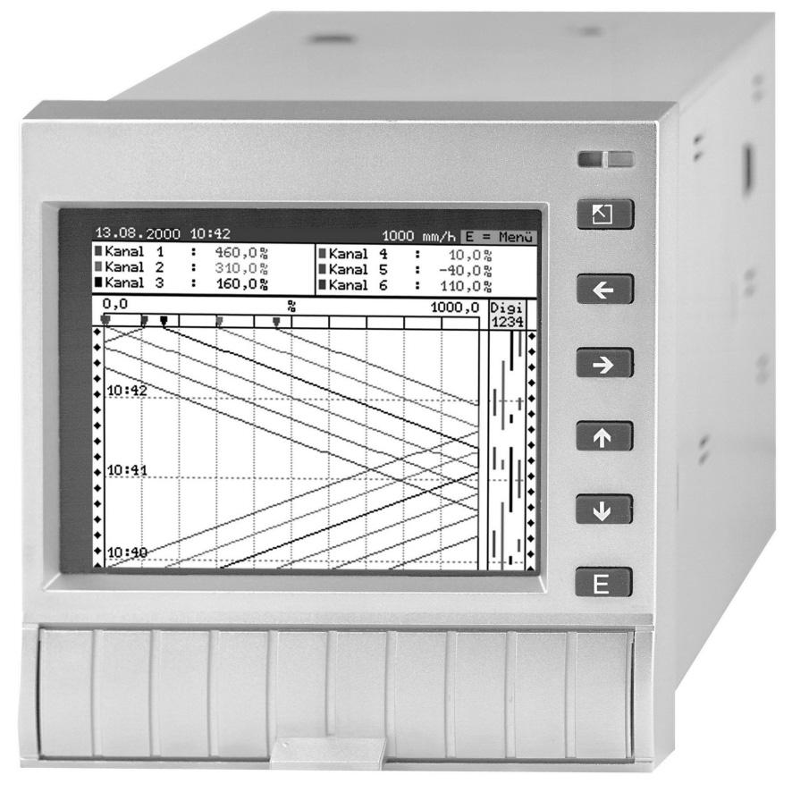 KOMPAKTSCHREIBER ECO-GRAPH 3 oder 6- Kanal Bildschirmschreiber Normeingangssignale und Temperatur- Sensoren anschließbar Höchste Aufzeichnungsgewährleistung durch TÜV-geprüfte