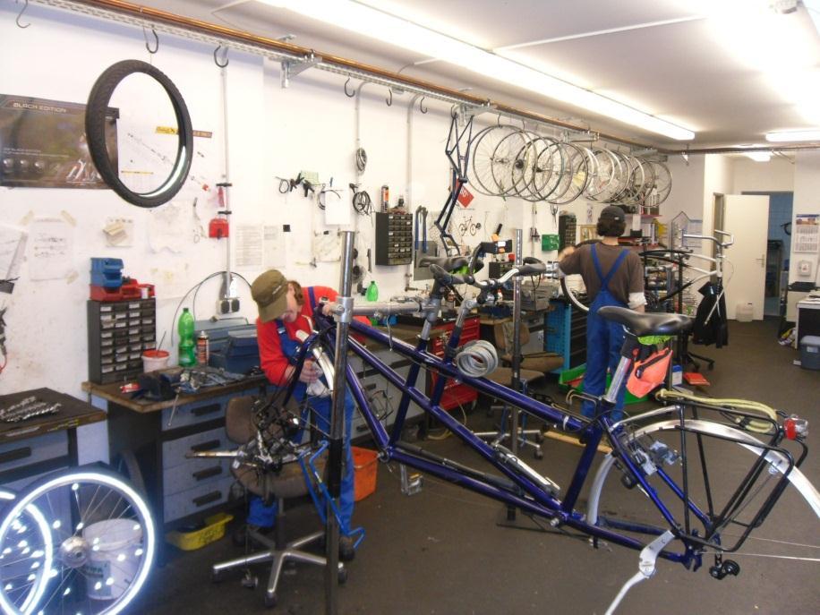 6. Arbeitsabläufe und Lernprozesse in der Fahrradsaison Reparaturaufträge an Kundenfahrrädern Erlernen Laufradbau oder Reparatur von Getriebenaben mit fortschreitender