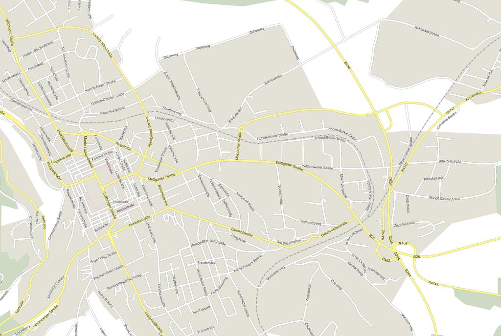 Karte 3: Wesentliche Wettbewerber in Freudenstadt (Auswahl) EKZ