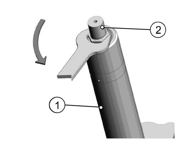 3) Schrauben Sie die Düsenspitze (2) aus dem Masserohr (1). Doc003195.png 10.1.2.3 Demontage des Torpedos 1) Fixieren Sie die Düsenspitze (2) in einem Schraubstock.