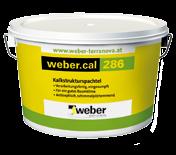 Als Renovierungsmörtel für das Überziehen von tragfähigen, rissfreien Altputzsystemen geeignet. weber.cal 286 ist ein werksmäßig hergestellter, mineralischer Putzmörtel nach ÖNORM EN 998-1.