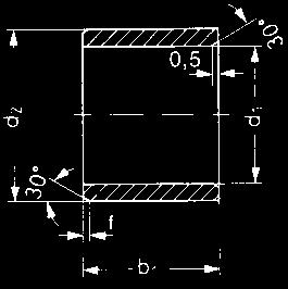 H1 zylindrische Gleitlager mm mm Form S Abmessungen nach ISO 3547-1 und Sonderabmessungen Angaben in mm Aufbau der Bestellnr.