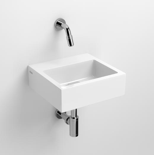 flush 1 / wash-hand basins wash-hand basins / FLUSH Design René Holten Flush 1 fontein, inclusief afvoerplug, chroom. Wandhangend en als opzetwastafel te monteren.