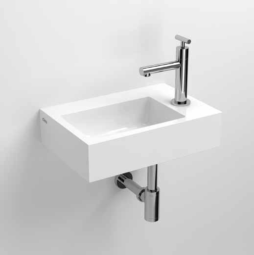 flush 2 / wash-hand basins wash-hand basins / FLUSH Flush 2 fontein, inclusief afvoerset, chroom. Wandhangend en als opzetwastafel te monteren.