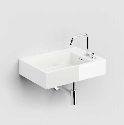FLUSH / washbasins washbasins / FLUSH NEW Design René Holten Flush wastafel, met 5 voorbewerkte kraangaten. Zonder afvoerplug. Wandhangend en als opzetwastafel te monteren. Verwacht medio 2017.