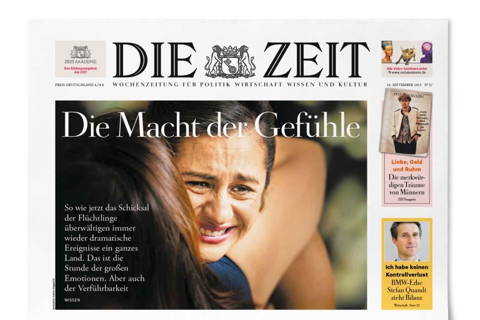 KURZ VORGESTELLT: Fundierte Hintergrundberichte und konträre Sichtweisen Als Deutschlands führende Wochenzeitung spiegelt mit ihren vielfältigen Themen die breiten