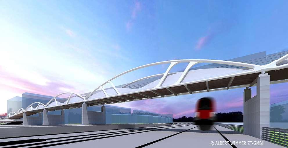 Arsenalsteg phase I: January 2011 length: 260 meter barrierfree footbridge for