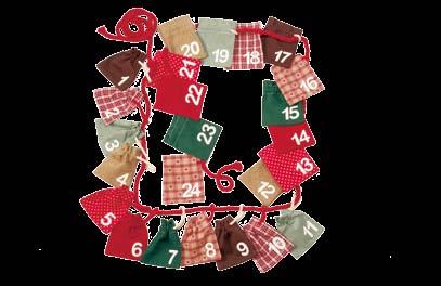 Adventkalender Taschen mit Zahlen Advent Calendar Bags with Numbers Sacs Calendrier de
