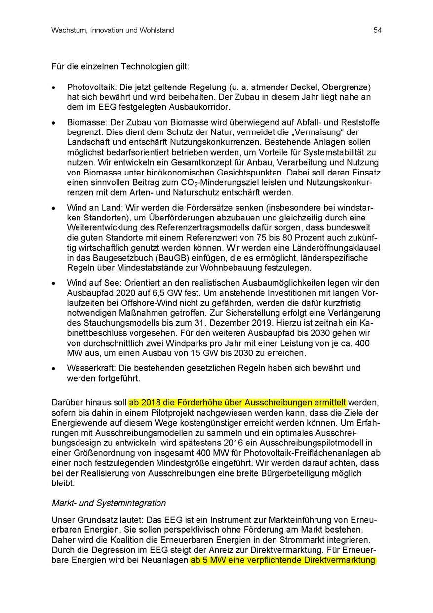 S.54 Ausschreibungsmodell Ab 2018 Förderhöhe über Ausschreibungen Ergänzungen in BMWi- Eckpunkte ein Jahr früher: Ausschreibungsmodell ab