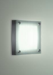 architektonisches licht Wandleuchte direkt/indirekt Das Leuchtengehäuse ist aus pulverbeschichtetem Aluminium und Stahl. Glasdiffusor mit 4-Punkt-Befestigung gehalten.