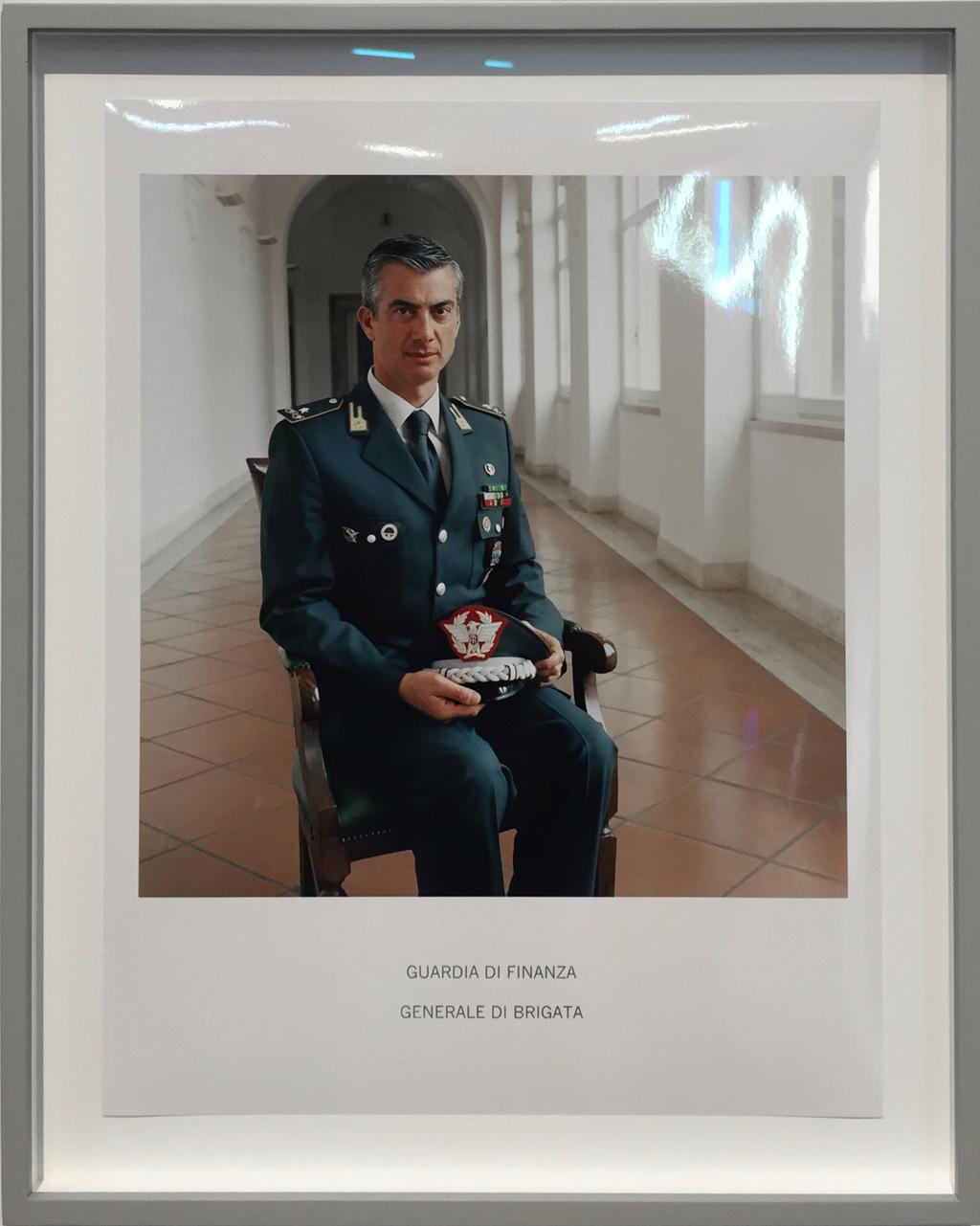 Timm Rautert,»Guardia di Finanza«, Generale di Brigata, from the series:»weltraum«, Rome 2014/2015, 28,1 x 27,6 cm, framed 46 x 37 cm, courtesy
