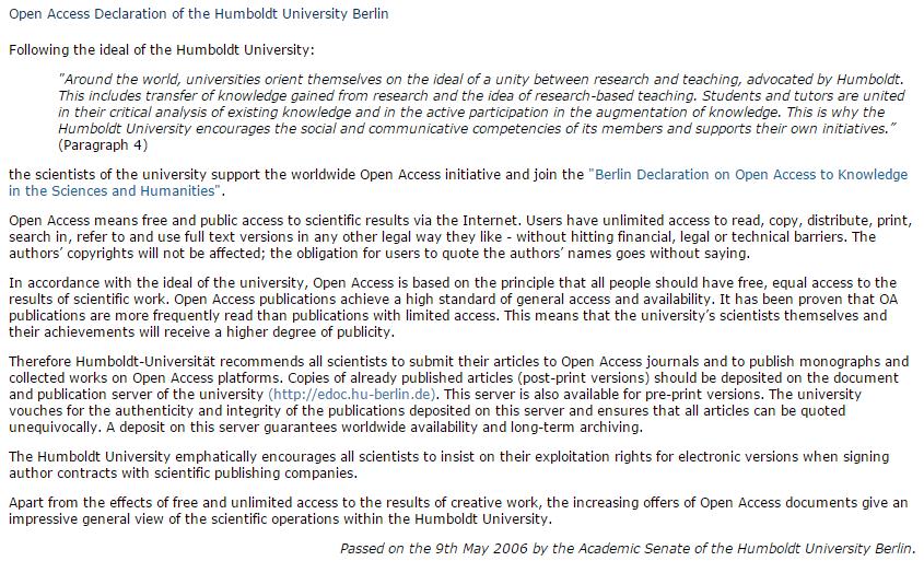 Open Access Declaration