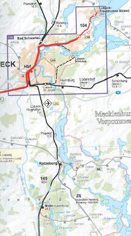 Auf der Strecke Lübeck - Lüneburg spielt der Güterverkehr eine untergeordnete Rolle Aktueller Ausbaustand der Strecke: eingleisig nicht elektrifiziert Die Strecke dient insbesondere dem