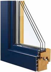 Sortiment Holz /Aluminium-Fenster LEGNO plus 84 Holz /Aluminium-Fenster LEGNO plus 95 Holz (Kiefer oder Lärche*) Bautiefe 84 mm Glas U g -Wert = 1,1 W/m 2 K Fenster U w -Wert = 1,4 W/m 2 K Rahmen U f