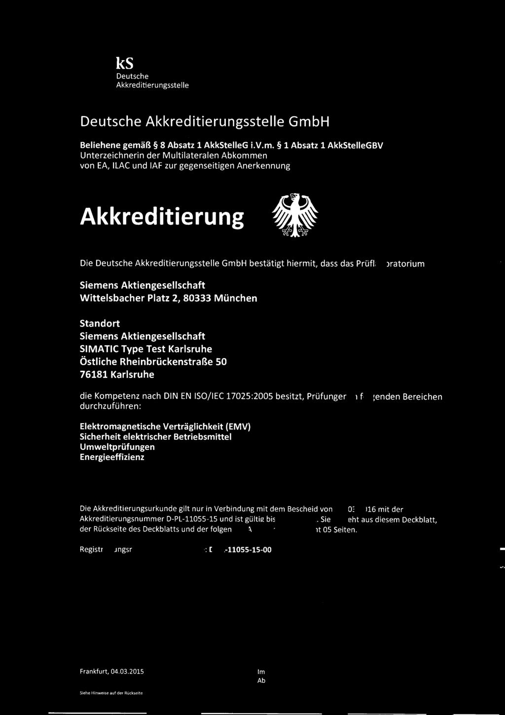 ~ (~ DAkkS '-..~ Deutsche ~ Akkreditierungsstelle Deutsche Akkreditierungsstelle Gmb