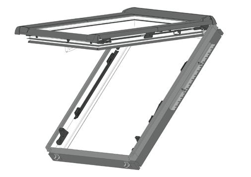 Technické informácie Systémový rez Strešné okno Designo v plastovom vyhotovení R8. K, R6. K, v drevenom vyhotovení R8 H, R6.