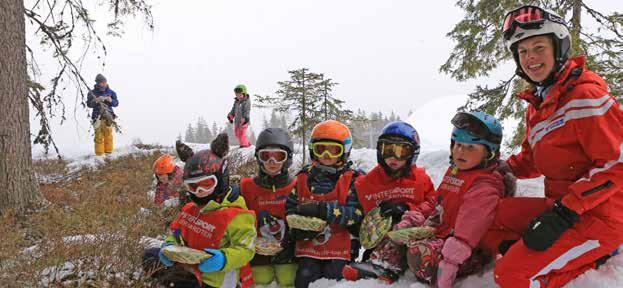 Nun geht es für alle Kinder los mit dem lustigen Osternesterl suchen beim großen Schnee- Iglu der Wolke-Kinderskiroute.