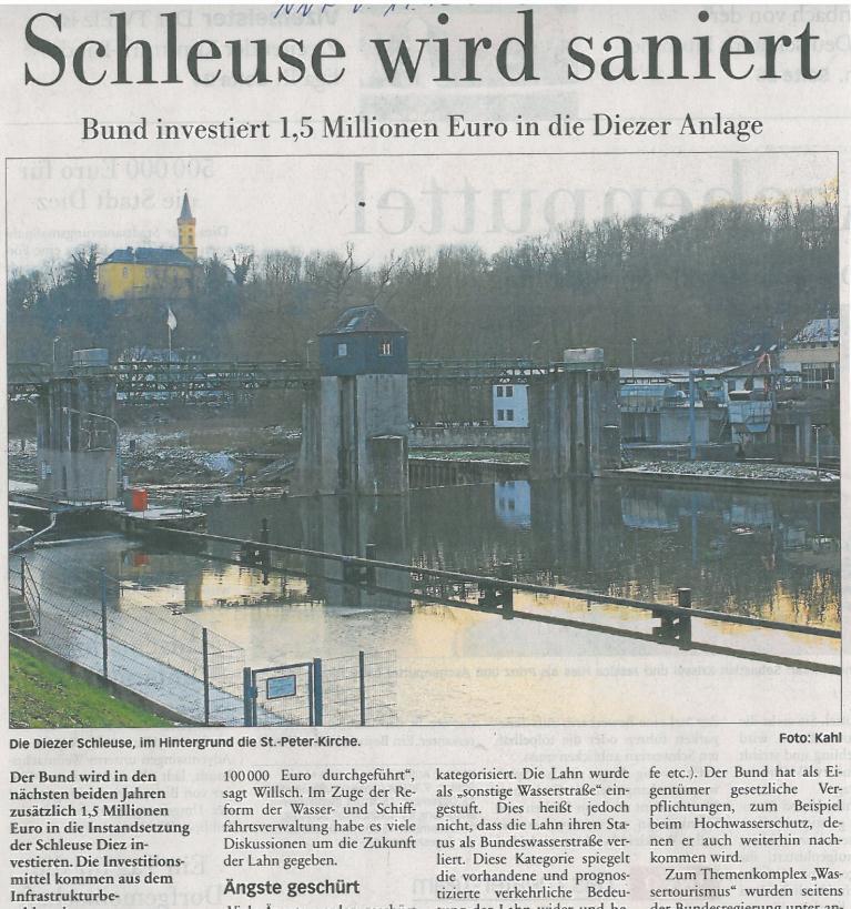 Thema: Bundeswasserstraße Lahn