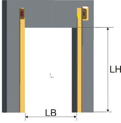 3.2. Aufstellen der Seitenteile: - Seitenteile Antriebsseite und Lagerseite exakt auf das Maß Lichte Breite setzen, lotrecht