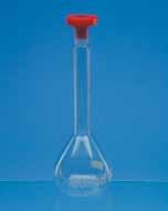 Volumetric Flasks Messkolben USP Volumetric Flask, Class A, white graduation, with Polystop, without works certificate, pack 5 (*2) USP Messkolben, Klasse A, weiß graduiert, mit Polystop, ohne