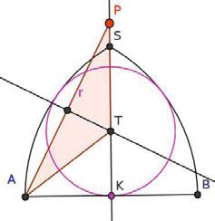 3.1 Konstruktion und algebraische Berechnung 33 Verbindet man P mit A und errichtet die Mittelsenkrechte, so bildet der Schnittpunkt der Mittelsenkrechten mit der Symmtrieachse den Scheitelpunkt O