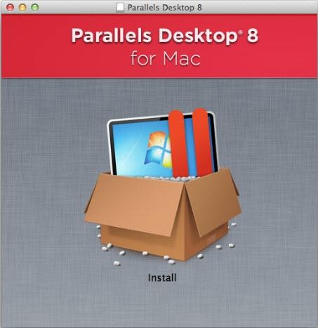 2. Klicken Sie auf den Link Install. 3. Geben Sie Ihr Account-Paßwort (mit dem Sie sich nach Rechner-Start anmelden) für das MacOS ein. 4. Die Parallels-Installation startet. Folgen Sie dabei u.u. den Hinweisen und Fragen des Installationsassistenten von Parallels.