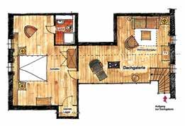 moderner Küchenbereich offener Kamin Balkon und Dachterrasse mit