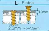 L Compression Plates Kompressionsplatten Profile height 1.3 mm, Order quantity: Package of 1. Profilhöhe 1,3 mm, Bestelleinheit: Packung zu 1 Stück.