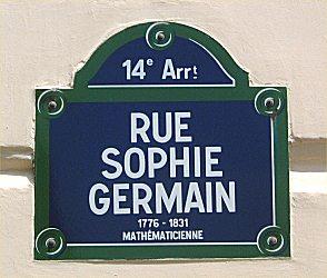 Sophie Germain als Frau in der Wissenschaft Anerkennung: Preis des Institut de France Eingang in die