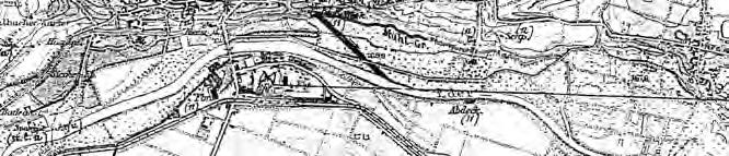Der Kartenausschnitt von 1927 zeigt den Exerzierplatz im Nordosten der Stadt und im Süden den