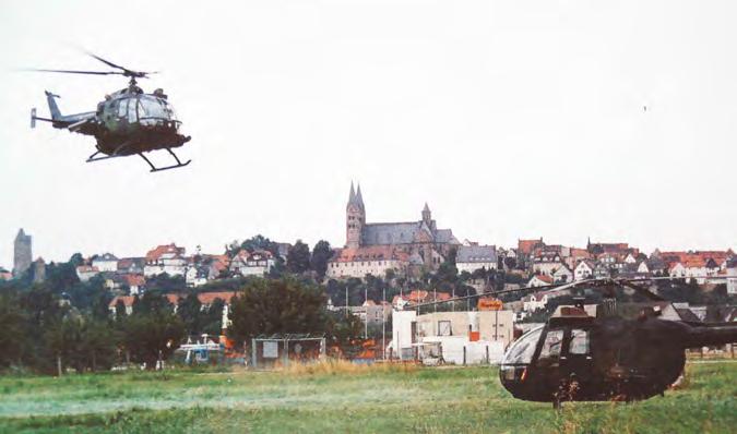In rascher Folge werden in den kommenden Monaten die von MBB ausgelieferten Hubschrauber nach Fritzlar überführt und parallel dazu auch die