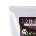 Bio Rind mit Kartoffeln, Apfel, Birnen, Sellerie und Kokosflocken Menü in 130g 50 % Bio Rindfleisch (Muskelfleisch, Herz und
