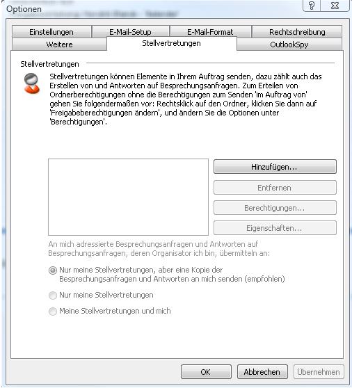 10.1.2 Outlook 2003/2007/2010 Zur Konfiguration gehen Sie in