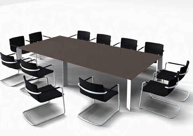 Die rechteckigen, runden und quadratischen Tischplatten haben eine feine 6mm Sichtkante und profilierte Fasen.
