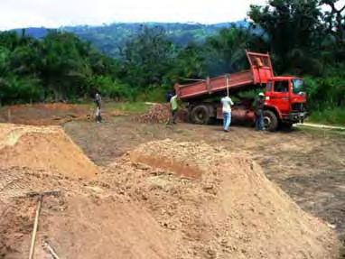 So geht Bauen in Togo: Sand und Kies