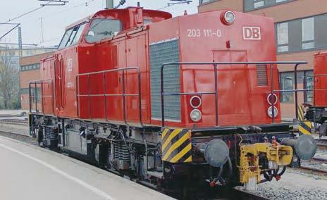 87 721101 Neukonstruktion: Dieselokomotive BR 203 der DB AG. Die vollmodernisierte ehemalige DR-V 100 ist für die DB Regio Franken tätig.