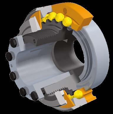 EAS -compact / EAS -NC die lasttrennende rastende Sicherheitskupplung Sofort trennen, automatisch wieder einrasten Übertragen bei ungestörtem Betrieb das Drehmoment spielfrei Trennen An- und Abtrieb