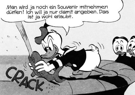Donald Duck hingegen ist klug genug, die innerfamiliäre Harmonie nicht allzu oft durch gemeinsame Urlaubsreisen auf die Probe zu stellen.
