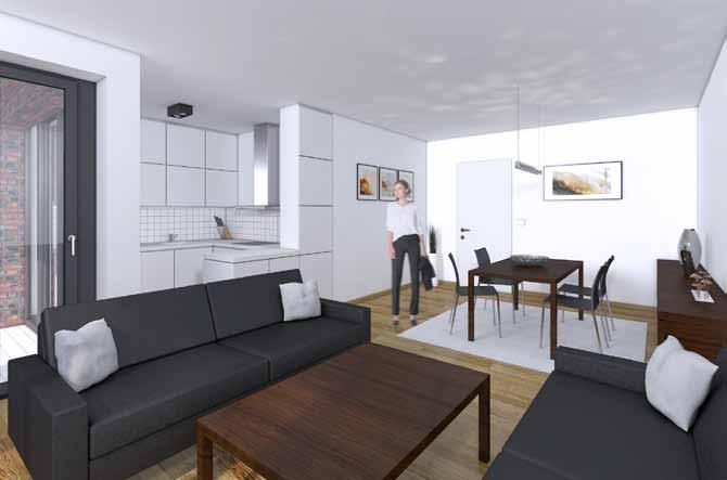 Ausstattung des Projektes Design und Komfort Im neuen Zuhause kann die Gestaltung durch eine speziell entwickelte Designlinie auf persönliche Wohnwünsche abgestimmt werden.