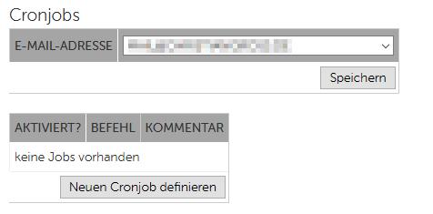 Cronjobs Zur Nutzung von Cronjobs sind ein paar Voreinstellungen nötig. Wie bereits unter dem Punkt PHP- Mailfunktion beschrieben, muss eine Absenderadresse für Skripte gesetzt sein.