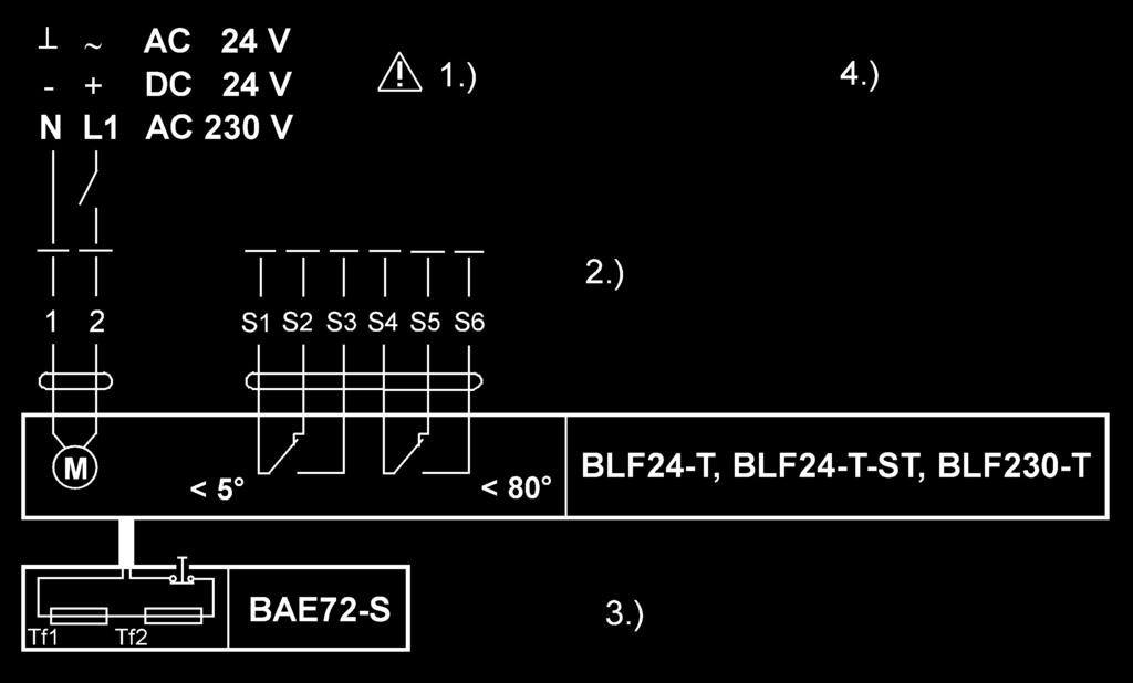 ) BLF-24-T-ST: Steckerversion zum Anschluss an das Kommunikations- und Netzgrät BKN-230-24 und KOMES-SMB 3.
