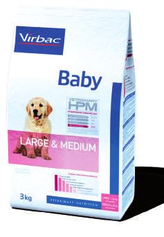 LARGE & MEDIUM BABY Alleinfuttermittel für Hundewelpen Für große Rassen (ausgewachsener Hund > 25 kg) bis 7 Monate Für mittelgroße Rassen (ausgewachsener Hund 11 25 kg) bis 6 Monate 3 kg, 7 kg, 12 kg