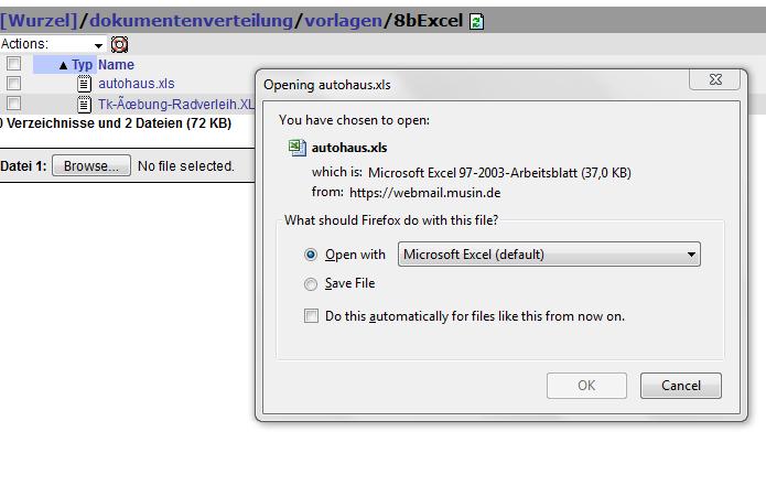 Durch einen LMK auf das Download-Symbol oder auf den Dateinamen können Dateien geöffnet, bzw. heruntergeladen werden.