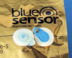 Elektroden Gruppe 6 Ambu Blue Sensor Elektrode Milipore Silberchlorid, vorgeliert, mit Millipore-Schaumstoffring und Druckknopfanschluß. Markenqualität mit hervorragenden Ableitungsergebnissen.