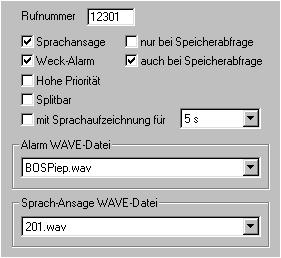 Kurzanleitung zur Programmierung SkyfireII Sprach-Ansagen für die Alarmierung (Ruf 1-25) wählen Mit Ändern, können die einzelnen Wav-Dateien aus dem Verzeichniss: C:\Programme\Skyfire2\Audio\Alarm