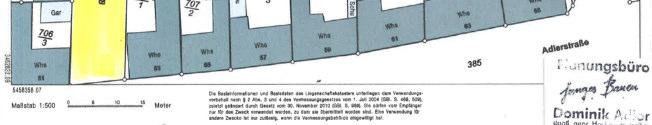 187 m² und der Lagebuchbezeichnung Friedrichstraße 2 und 4. Mit Antrag vom 30.05.