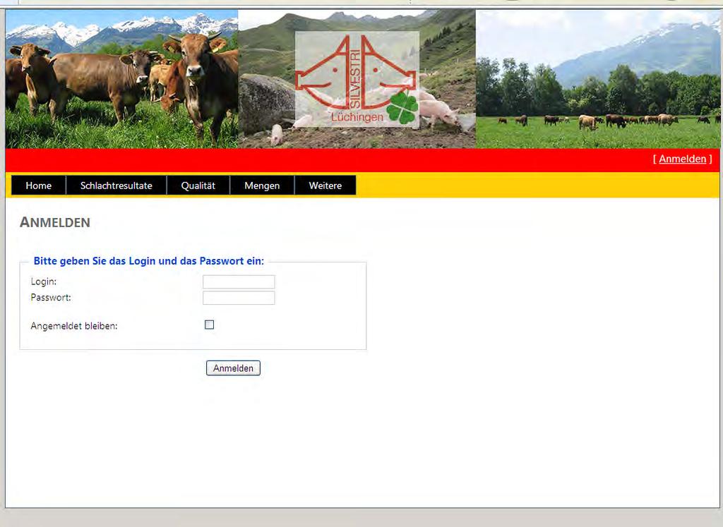 www.lsag.ch Am Abend der Schlachtung können Sie die Schlachtdaten Ihrer Bio Weide-Beef/Weide Rind in Ihrem passwortgeschtüzten Bereich ansehen.