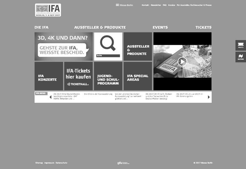 Top Position auf den IFA Webseiten B2C.IFA-Berlin.